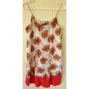 Collective Clothing Womens M Dress Orange 70s Floral Knee Length